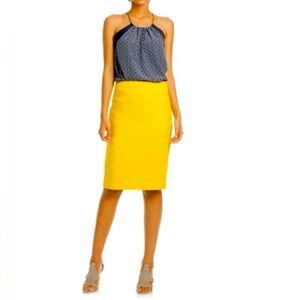 Trina Turk Textured Pencil Skirt – Bright Yellow – NWT